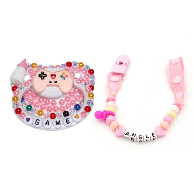 Gamer Adult Pacifier & Clip Holder Set