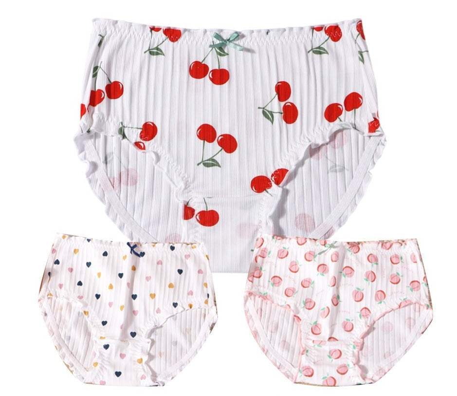 Cherry Peach Pineapple Unisex Underwear Set