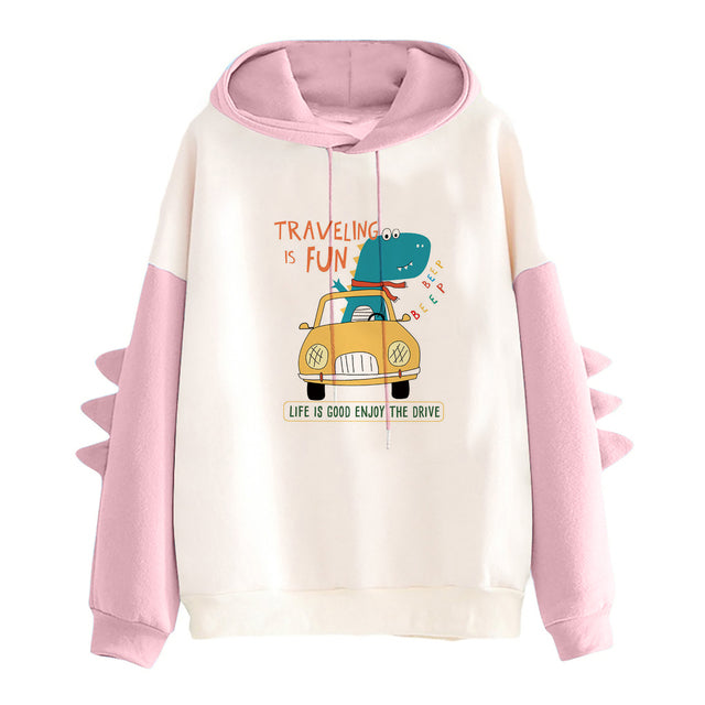 Adult Baby Dino Hoodie Sweatshirt