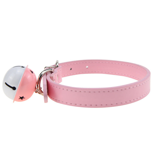 ABDL DDLG Leather Collar With Big Bell