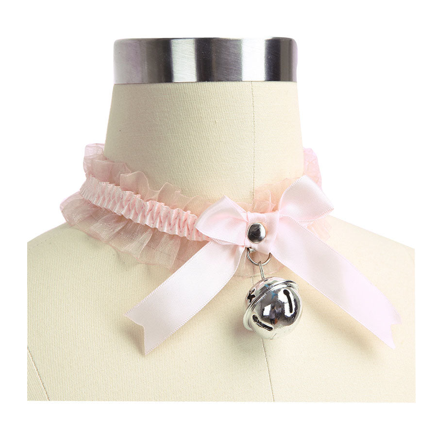 DDLG Lace, Bow & Bell Choker Necklace