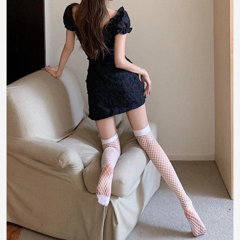 Sexy Lace Fishnet Bow Stockings