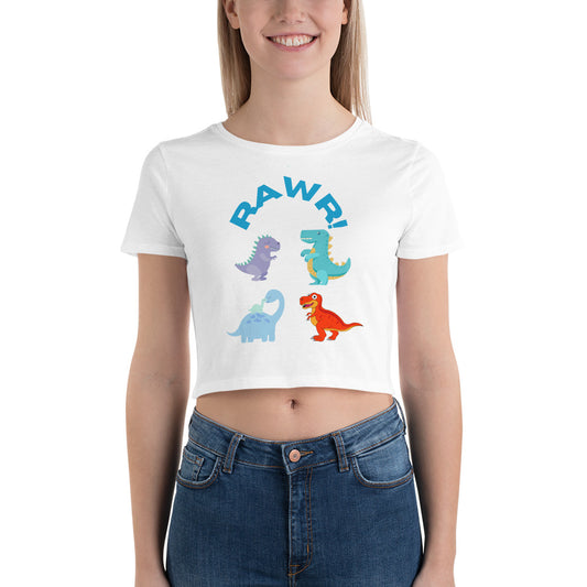 RAWR! Cute Dinosaur Crop Tee